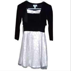 Elegant Black and White Kids Dress